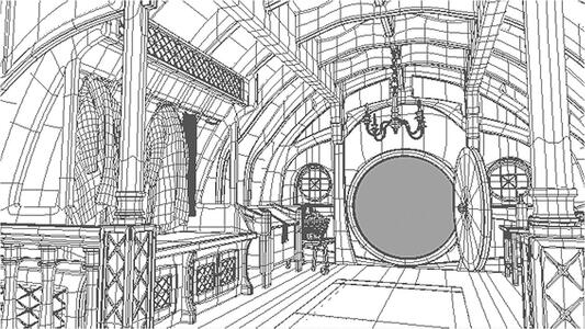 Hobbit Hole (Wireframe)